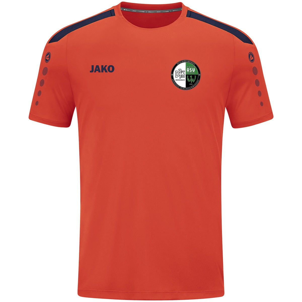 4223M-Power-Men – Vereinslogo herzseitig Flame/Marine Vorderseite