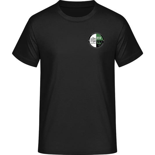 B&C #E190 T-Shirt Men – Vereinslogo herzseitig Black Vorderseite