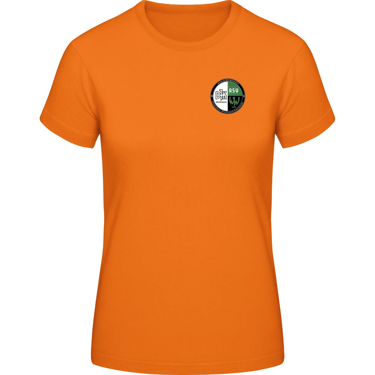 B&C #E190 T-Shirt Women – Vereinslogo herzseitig Orange Vorderseite