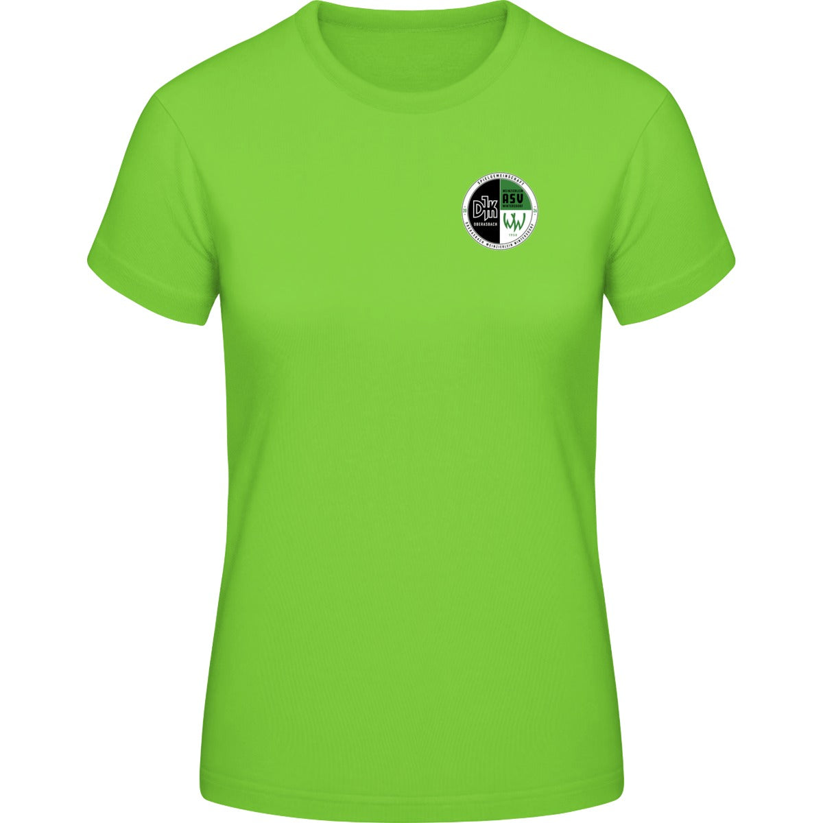 B&C #E190 T-Shirt Women – Vereinslogo herzseitig Orchid Green Vorderseite