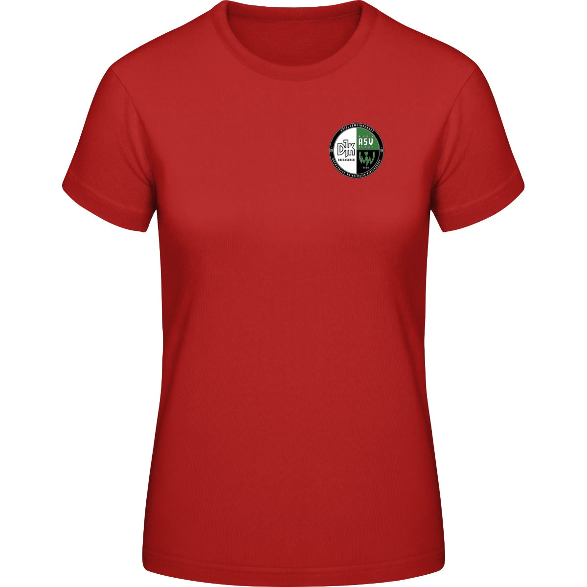 B&C #E190 T-Shirt Women – Vereinslogo herzseitig Red Vorderseite
