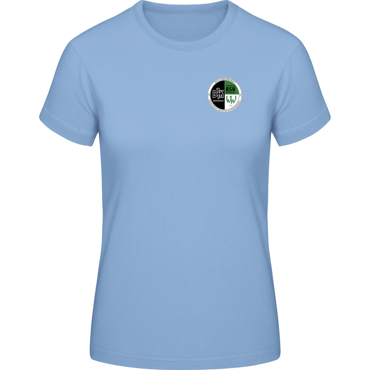 B&C #E190 T-Shirt Women – Vereinslogo herzseitig Sky Blue Vorderseite