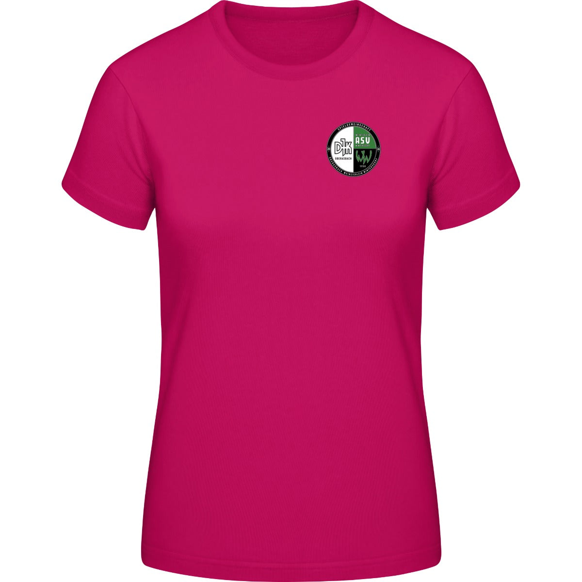 B&C #E190 T-Shirt Women – Vereinslogo herzseitig Sorbet Vorderseite