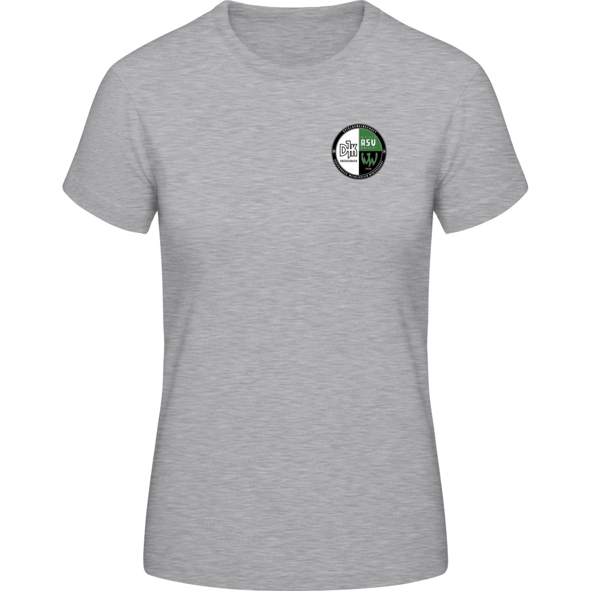 B&C #E190 T-Shirt Women – Vereinslogo herzseitig Sport Grey Vorderseite