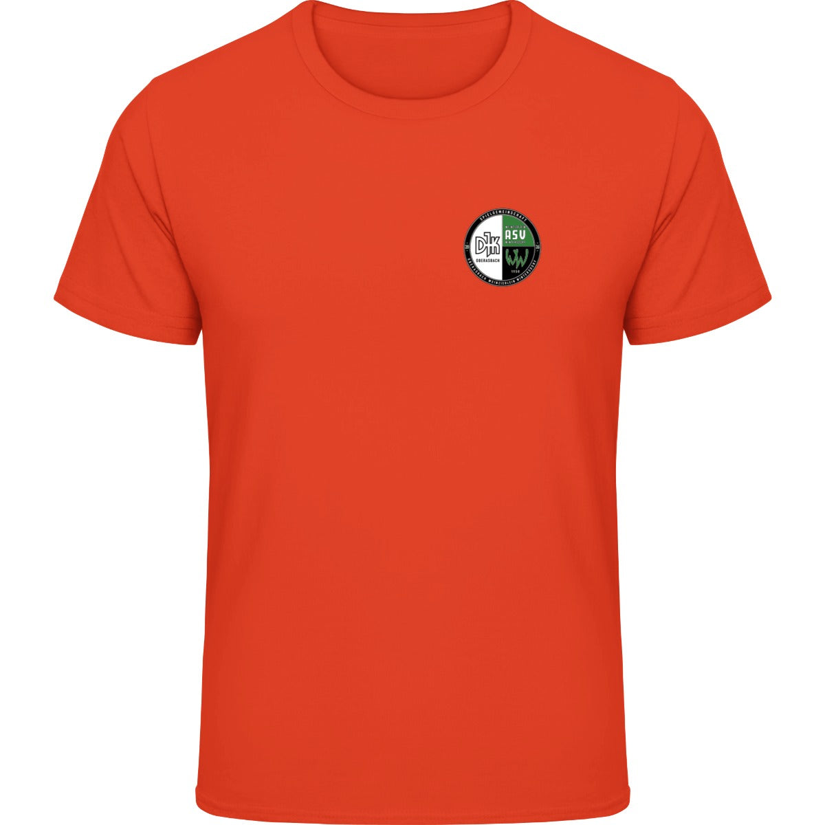 Gildan Softstyle T-Shirt Men – Vereinslogo herzseitig Orange Vorderseite