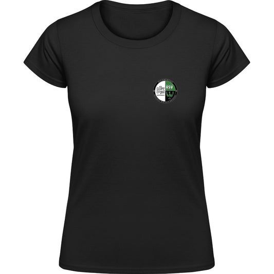 Gildan Softstyle T-Shirt Women – Vereinslogo herzseitig Black Vorderseite