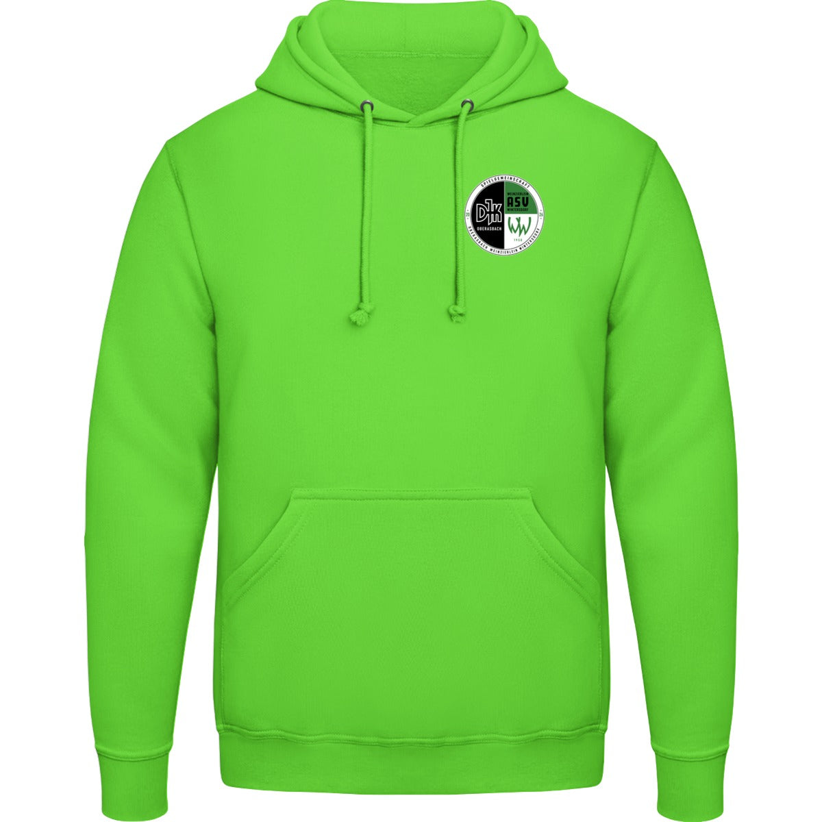 College Hoodie JH001 – Vereinslogo herzseitig Alien Green Vorderseite