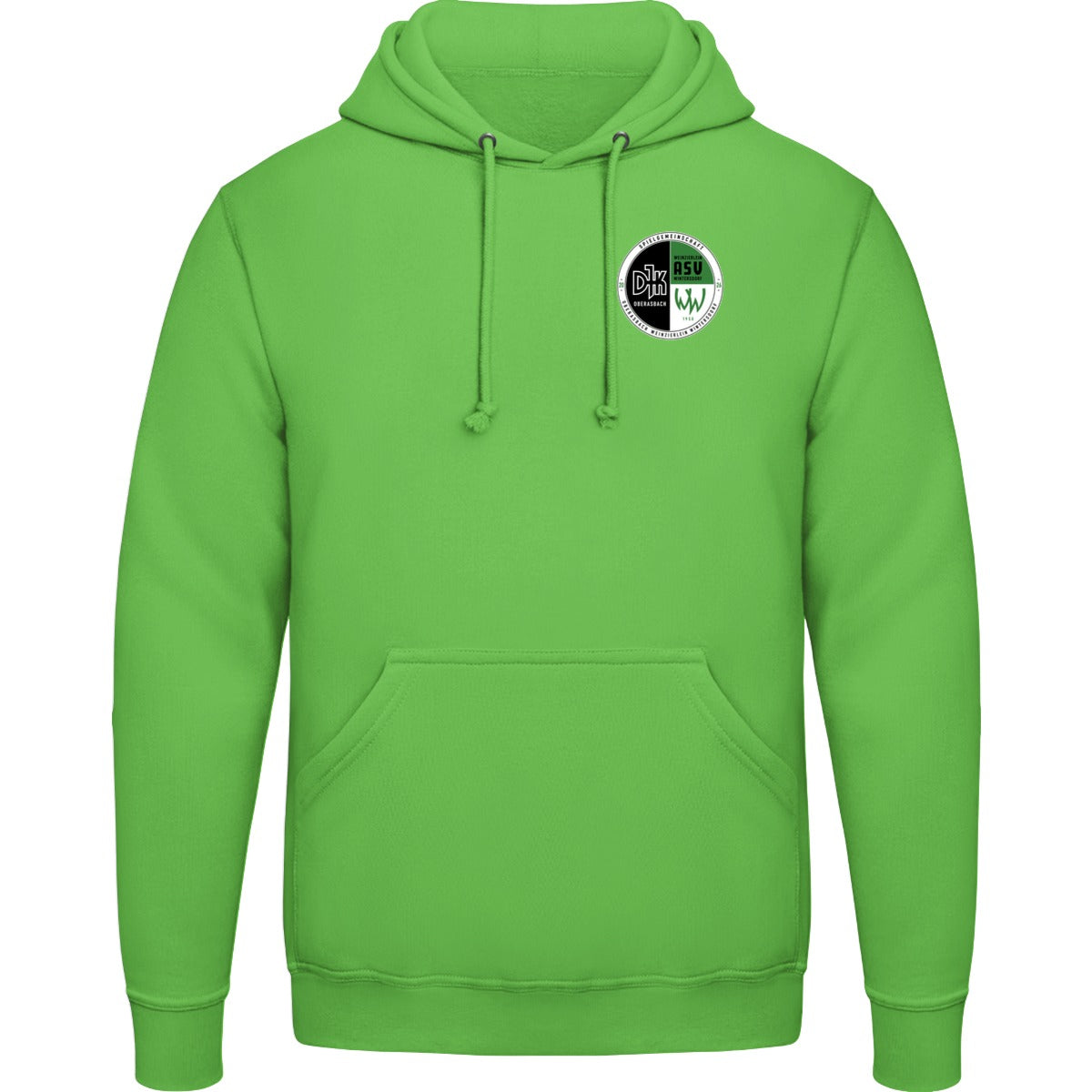 College Hoodie JH001 – Vereinslogo herzseitig Apple Green Vorderseite
