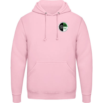 College Hoodie JH001 – Vereinslogo herzseitig Baby Pink Vorderseite