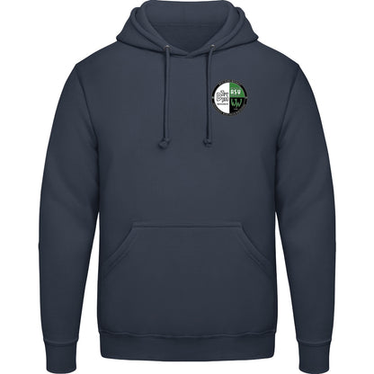 College Hoodie JH001 – Vereinslogo herzseitig Black Smoke Vorderseite