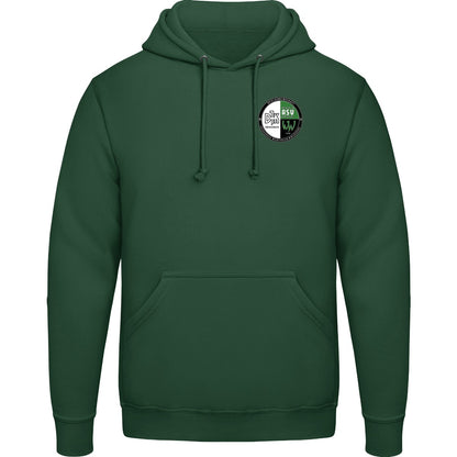 College Hoodie JH001 – Vereinslogo herzseitig Bottle Green Vorderseite