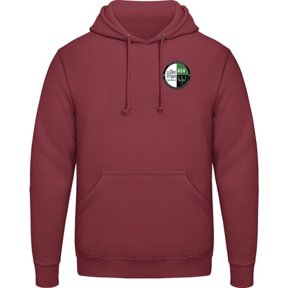 College Hoodie JH001 – Vereinslogo herzseitig Brick Red Vorderseite