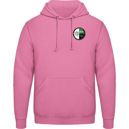 College Hoodie JH001 – Vereinslogo herzseitig Candyfloss Pink Vorderseite