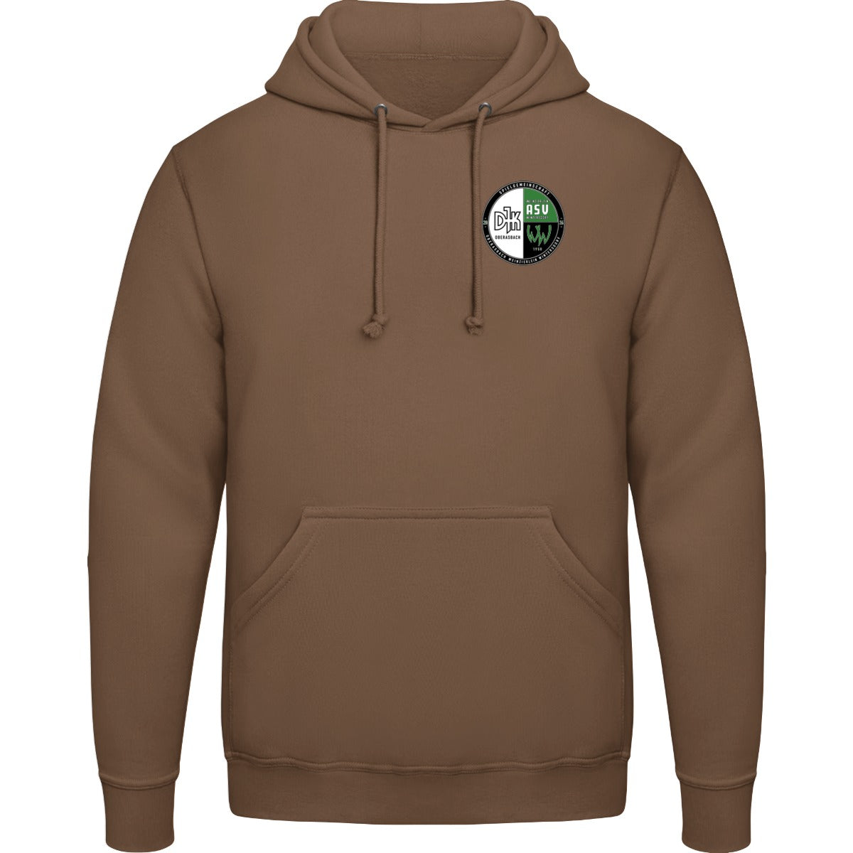 College Hoodie JH001 – Vereinslogo herzseitig Caramel Toffee Vorderseite