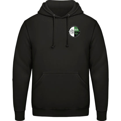 College Hoodie JH001 – Vereinslogo herzseitig Deep Black Vorderseite