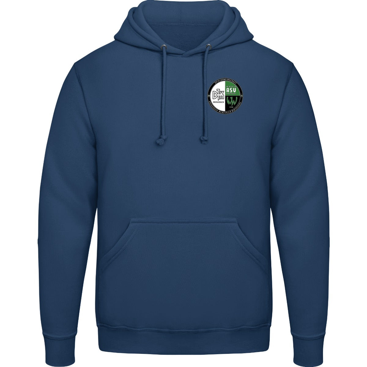 College Hoodie JH001 – Vereinslogo herzseitig Denim Blue Vorderseite