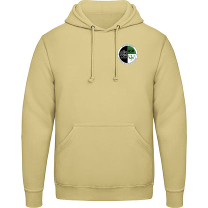 College Hoodie JH001 – Vereinslogo herzseitig Desert Sand Vorderseite