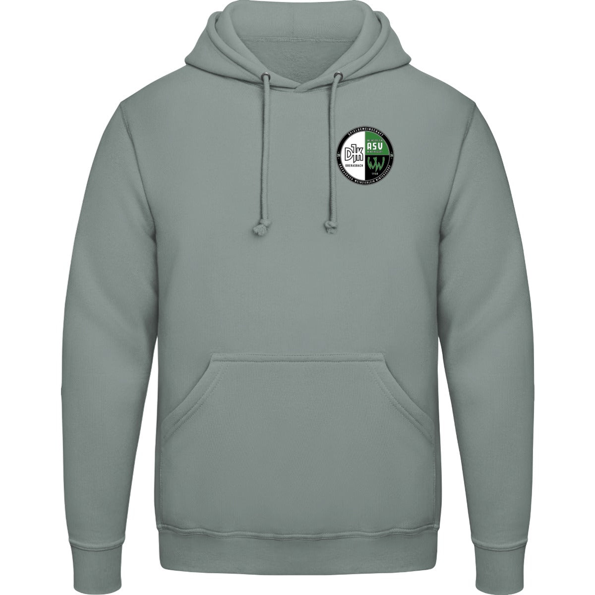 College Hoodie JH001 – Vereinslogo herzseitig Dusty Green Vorderseite