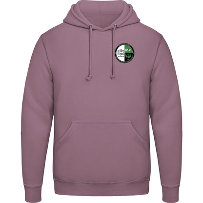 College Hoodie JH001 – Vereinslogo herzseitig Dusty Purple Vorderseite
