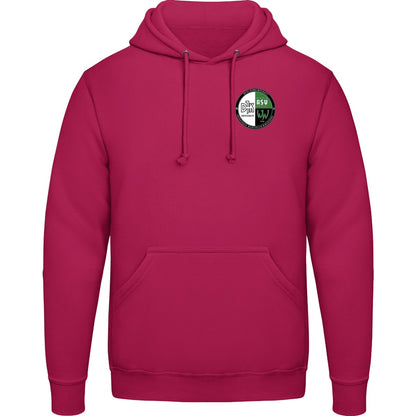 College Hoodie JH001 – Vereinslogo herzseitig Hot Pink Vorderseite