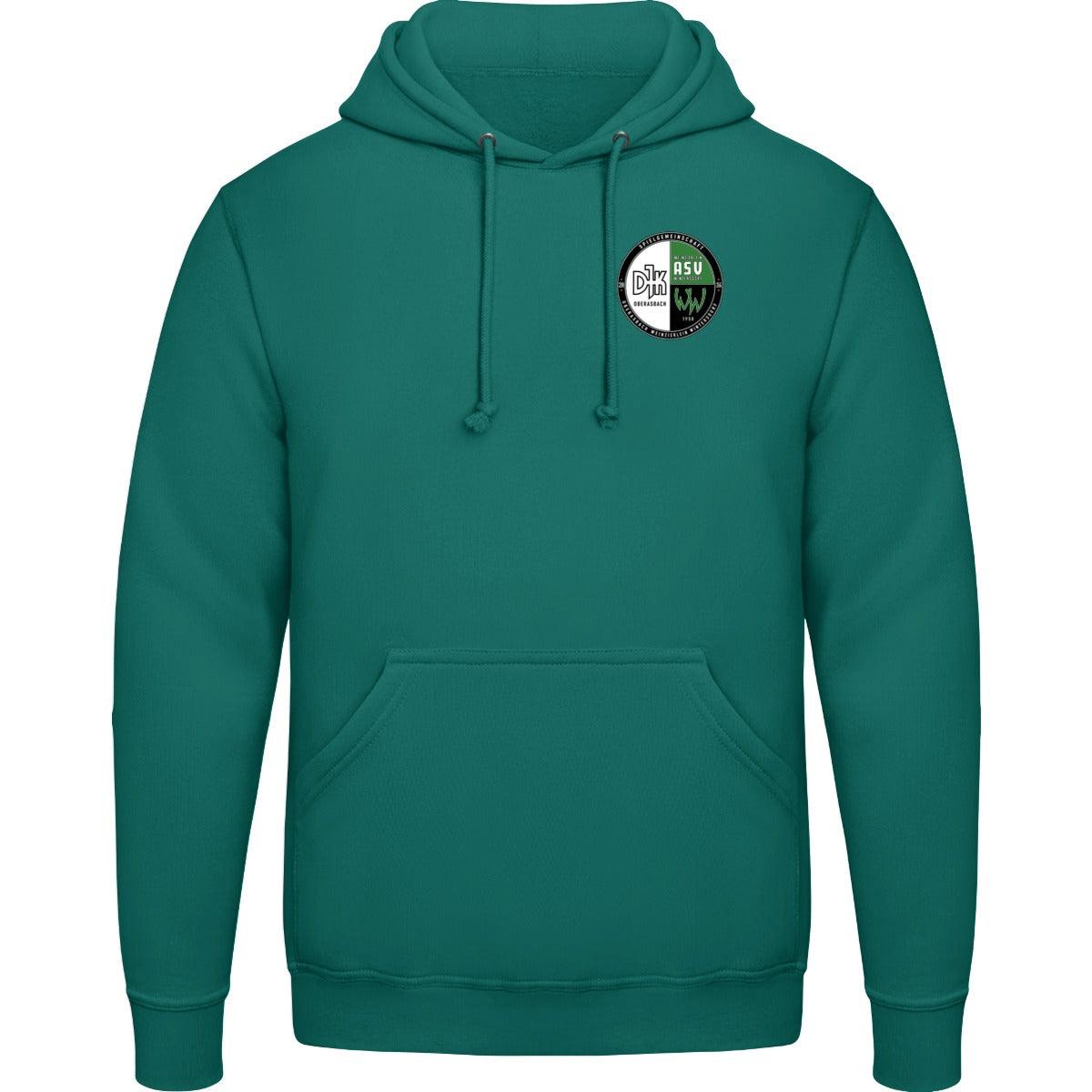 College Hoodie JH001 – Vereinslogo herzseitig Jade Vorderseite