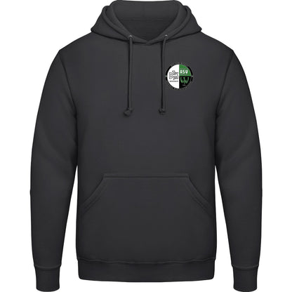College Hoodie JH001 – Vereinslogo herzseitig Jet Black Vorderseite