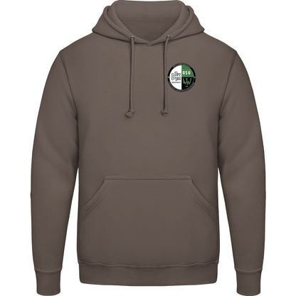 College Hoodie JH001 – Vereinslogo herzseitig Mocha Brown Vorderseite