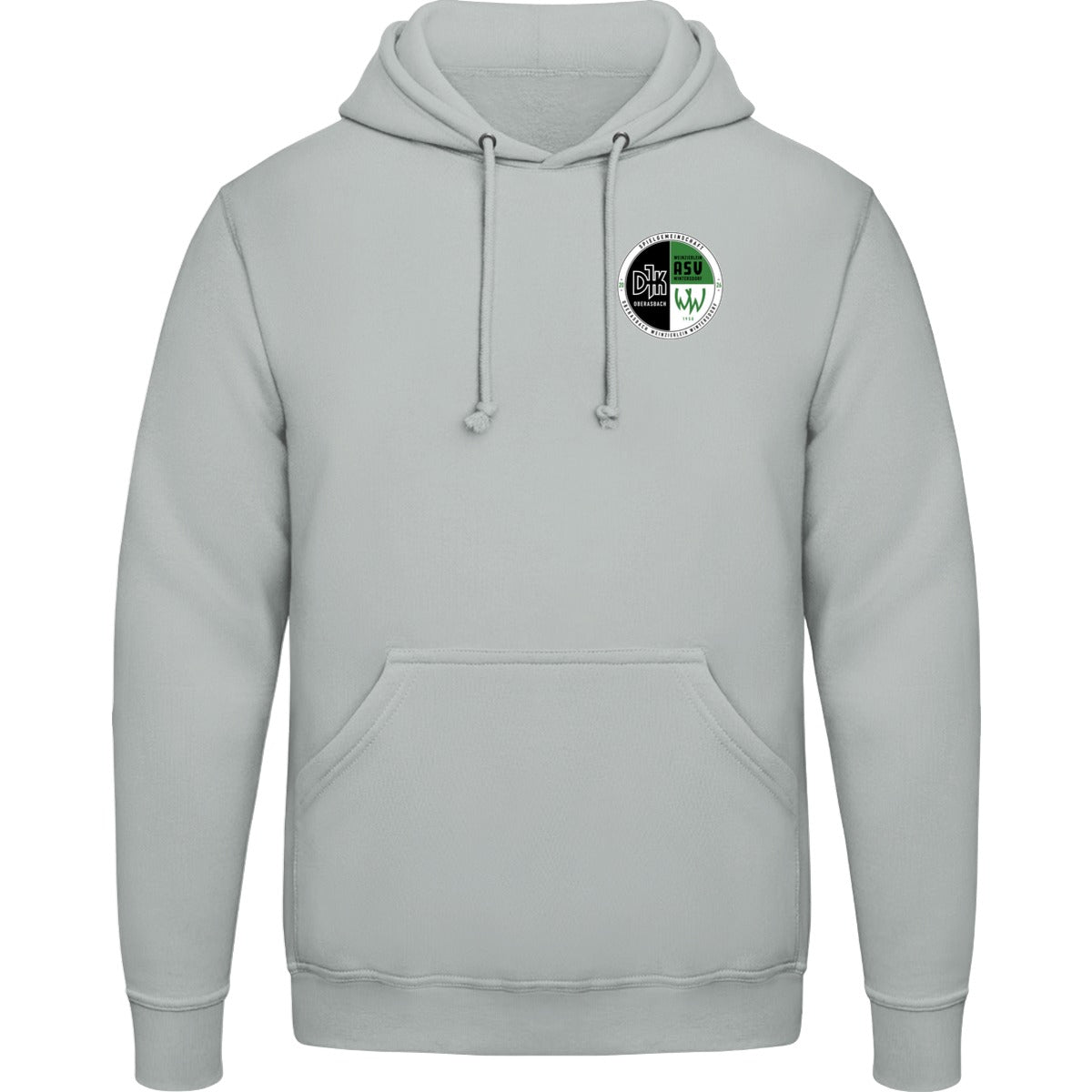 College Hoodie JH001 – Vereinslogo herzseitig Moondust Grey Vorderseite
