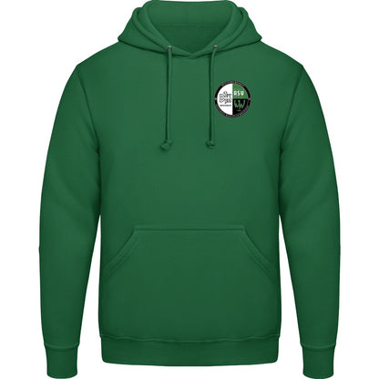College Hoodie JH001 – Vereinslogo herzseitig Moss Green Vorderseite