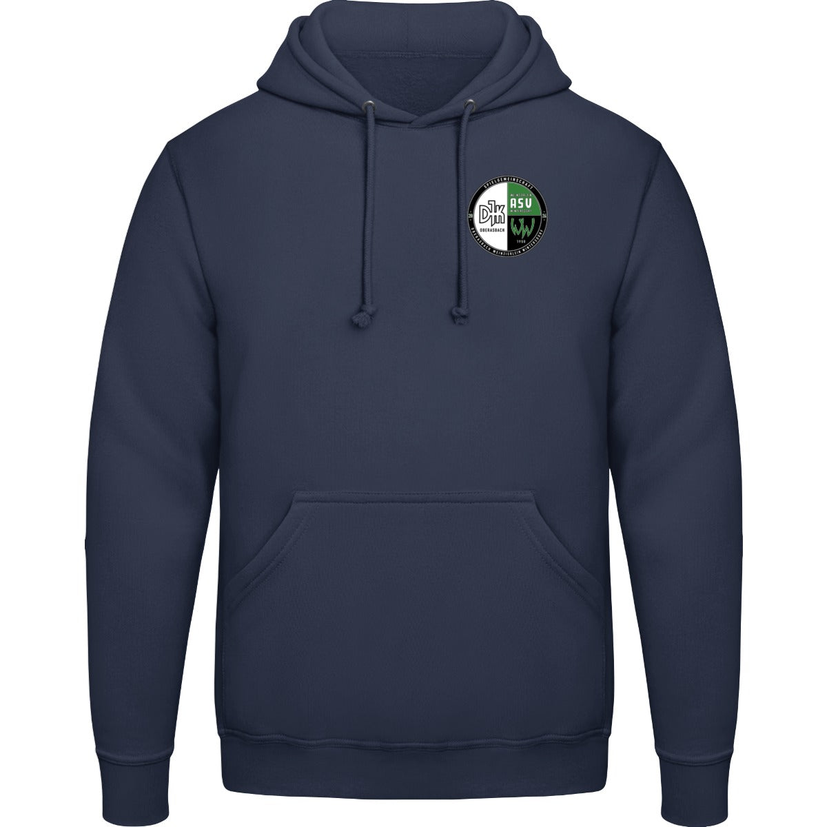 College Hoodie JH001 – Vereinslogo herzseitig Navy Smoke Vorderseite