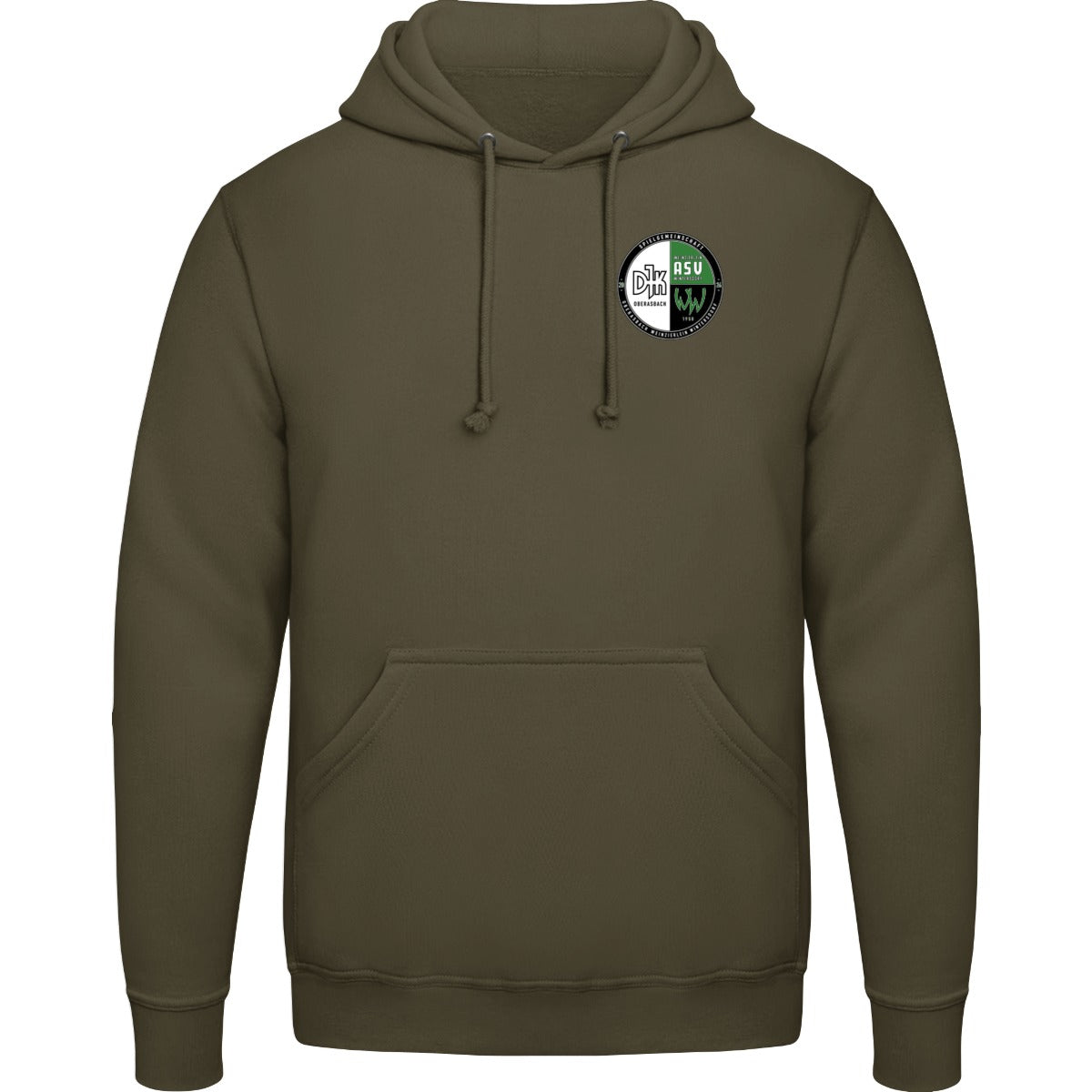 College Hoodie JH001 – Vereinslogo herzseitig Olive Green Vorderseite
