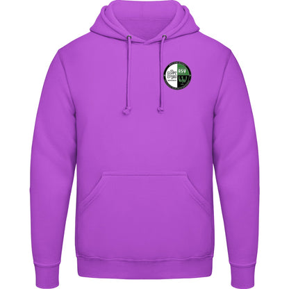 College Hoodie JH001 – Vereinslogo herzseitig Pinky Purple Vorderseite