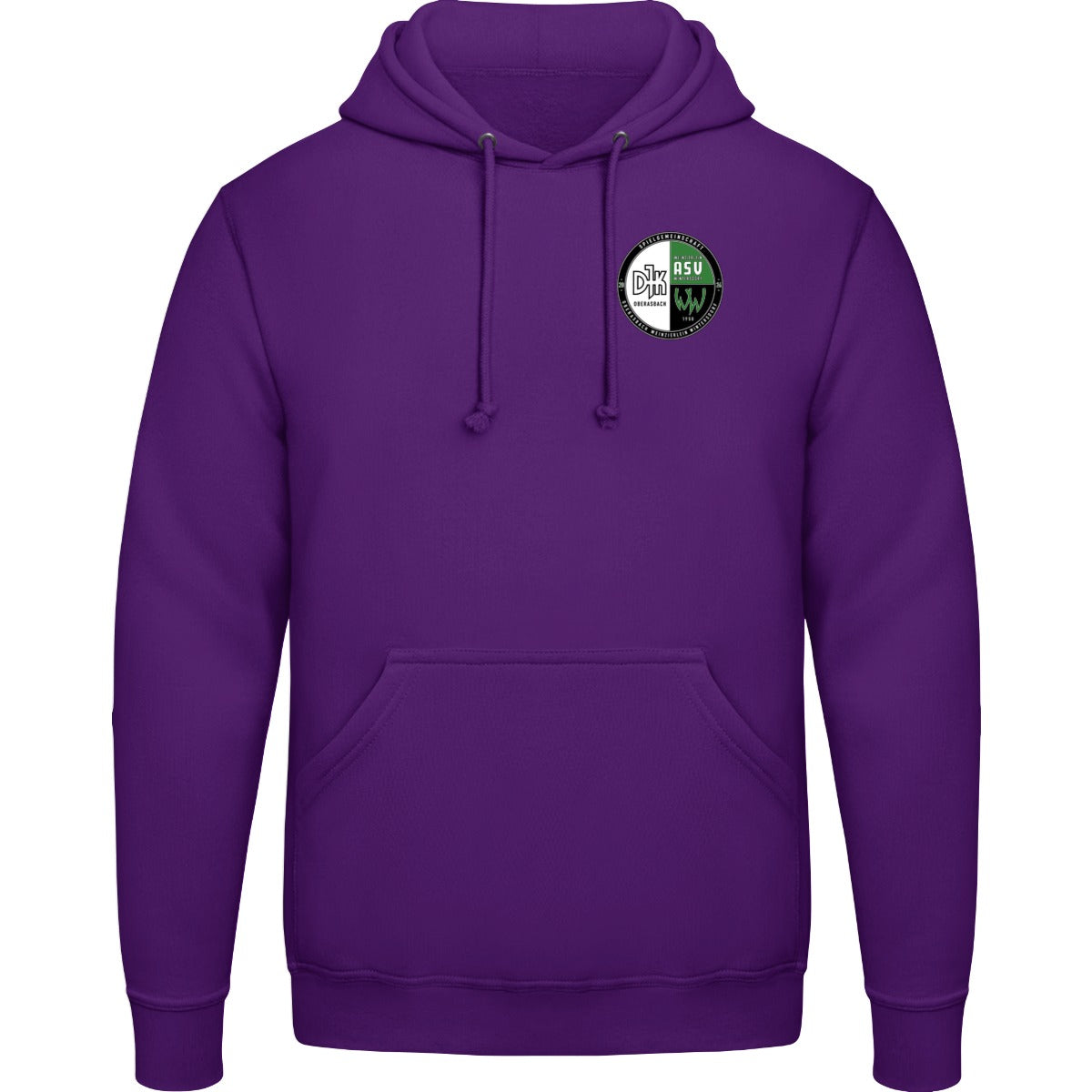 College Hoodie JH001 – Vereinslogo herzseitig Purple Vorderseite