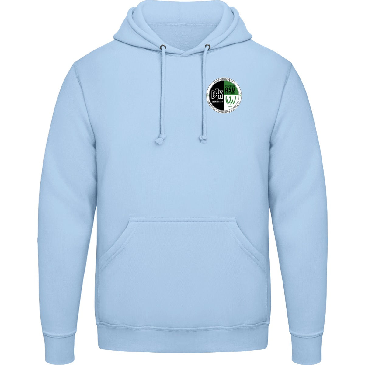College Hoodie JH001 – Vereinslogo herzseitig Sky Blue Vorderseite