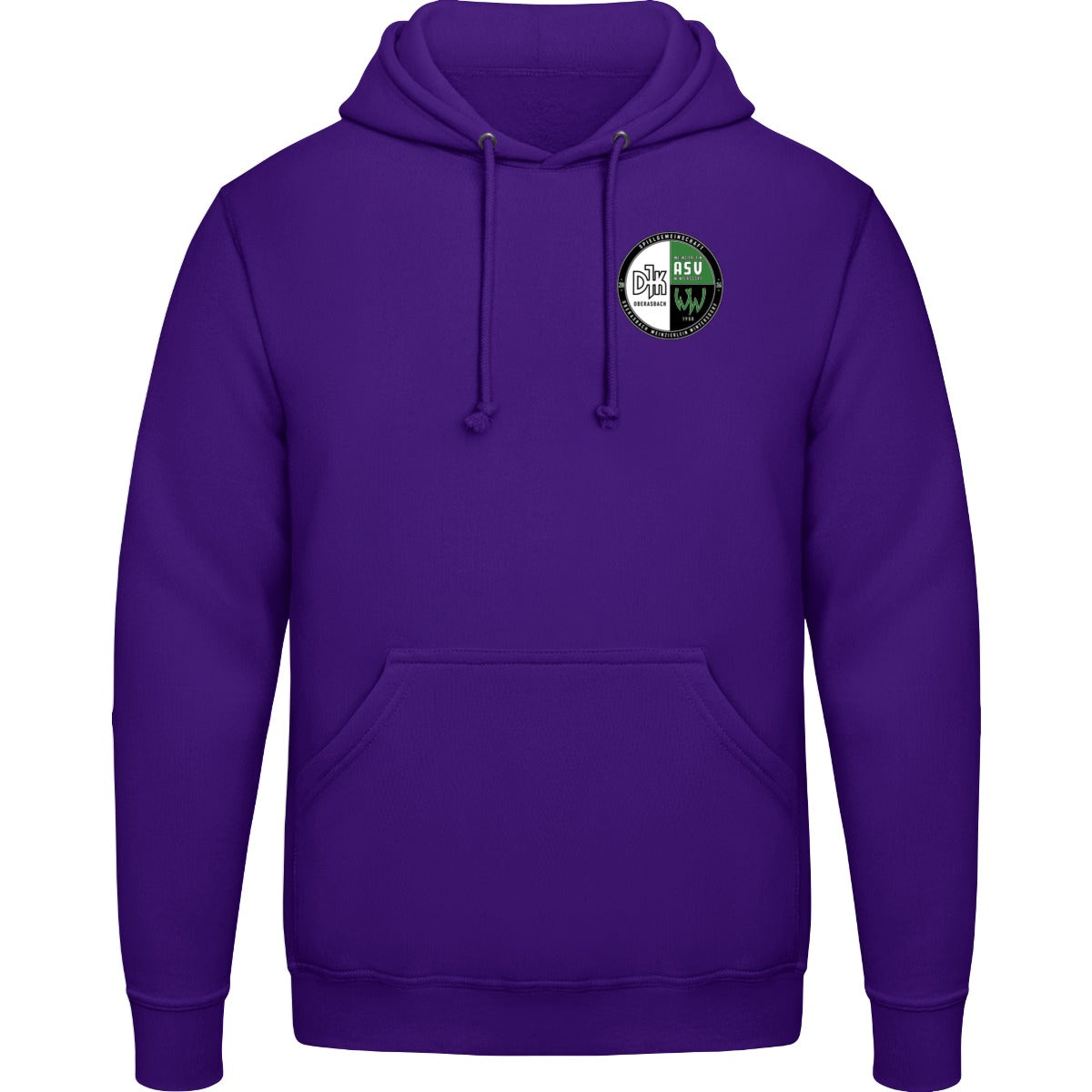 College Hoodie JH001 – Vereinslogo herzseitig Ultra Violet Vorderseite