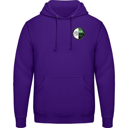 College Hoodie JH001 – Vereinslogo herzseitig Ultra Violet Vorderseite