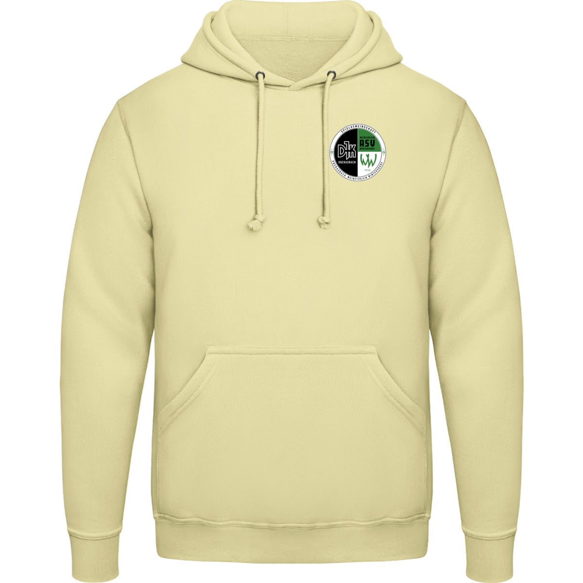 College Hoodie JH001 – Vereinslogo herzseitig Vanilla Milkshake Vorderseite