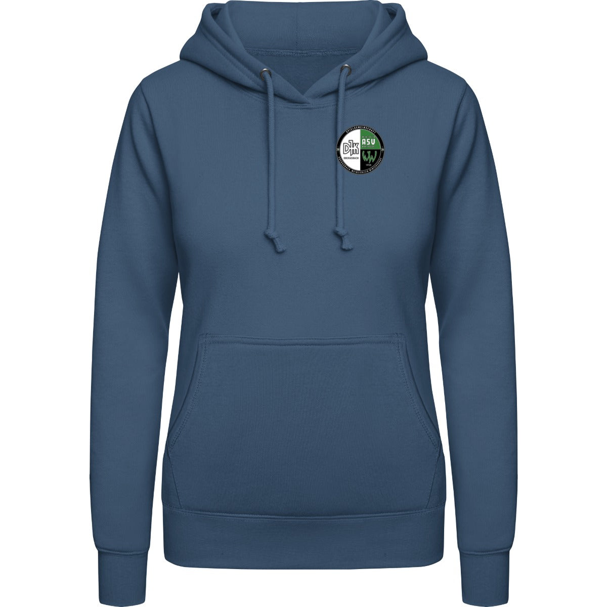 College Hoodie Women JH001F – Vereinslogo herzseitig Airforce Blue Vorderseite