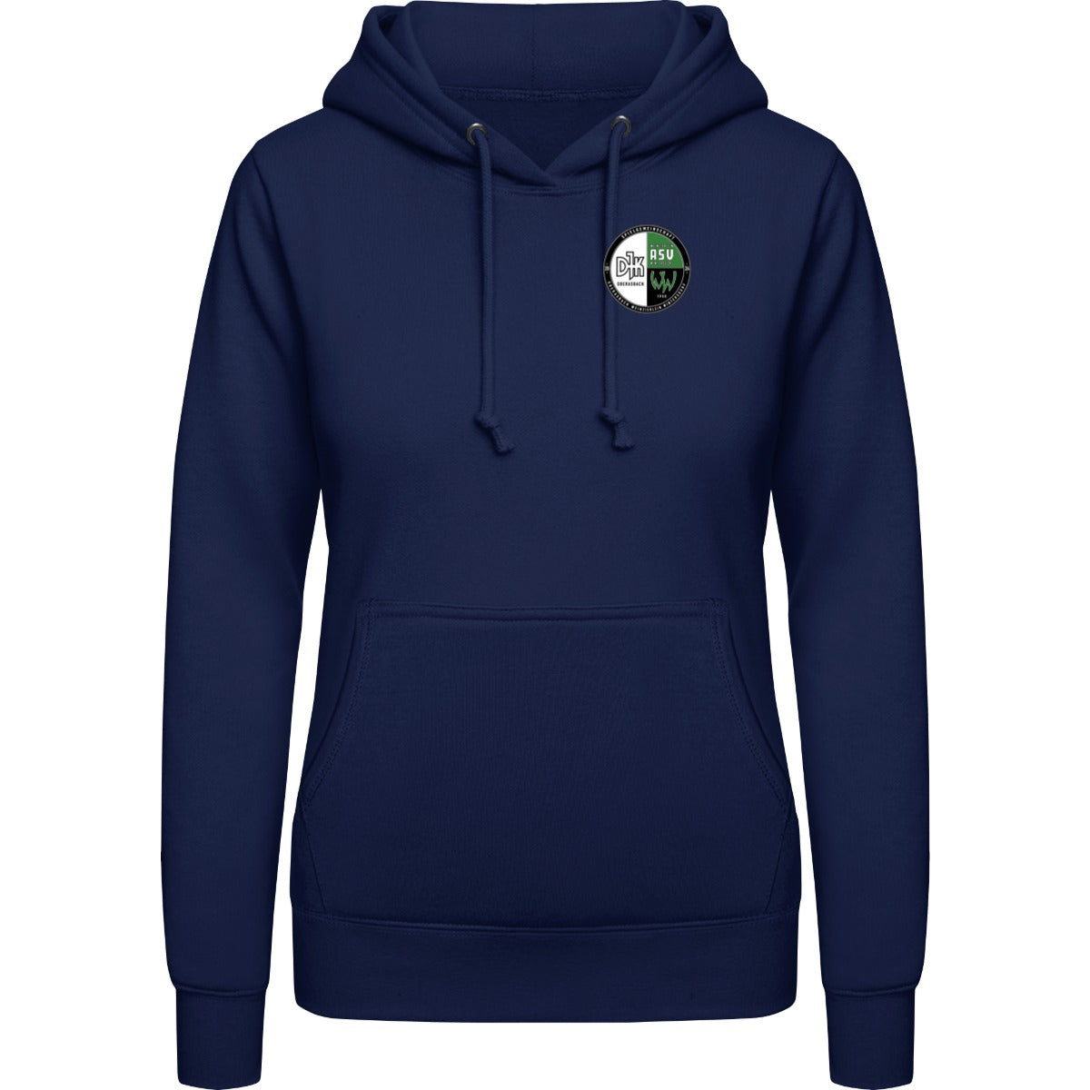 College Hoodie Women JH001F – Vereinslogo herzseitig Oxford Navy Vorderseite