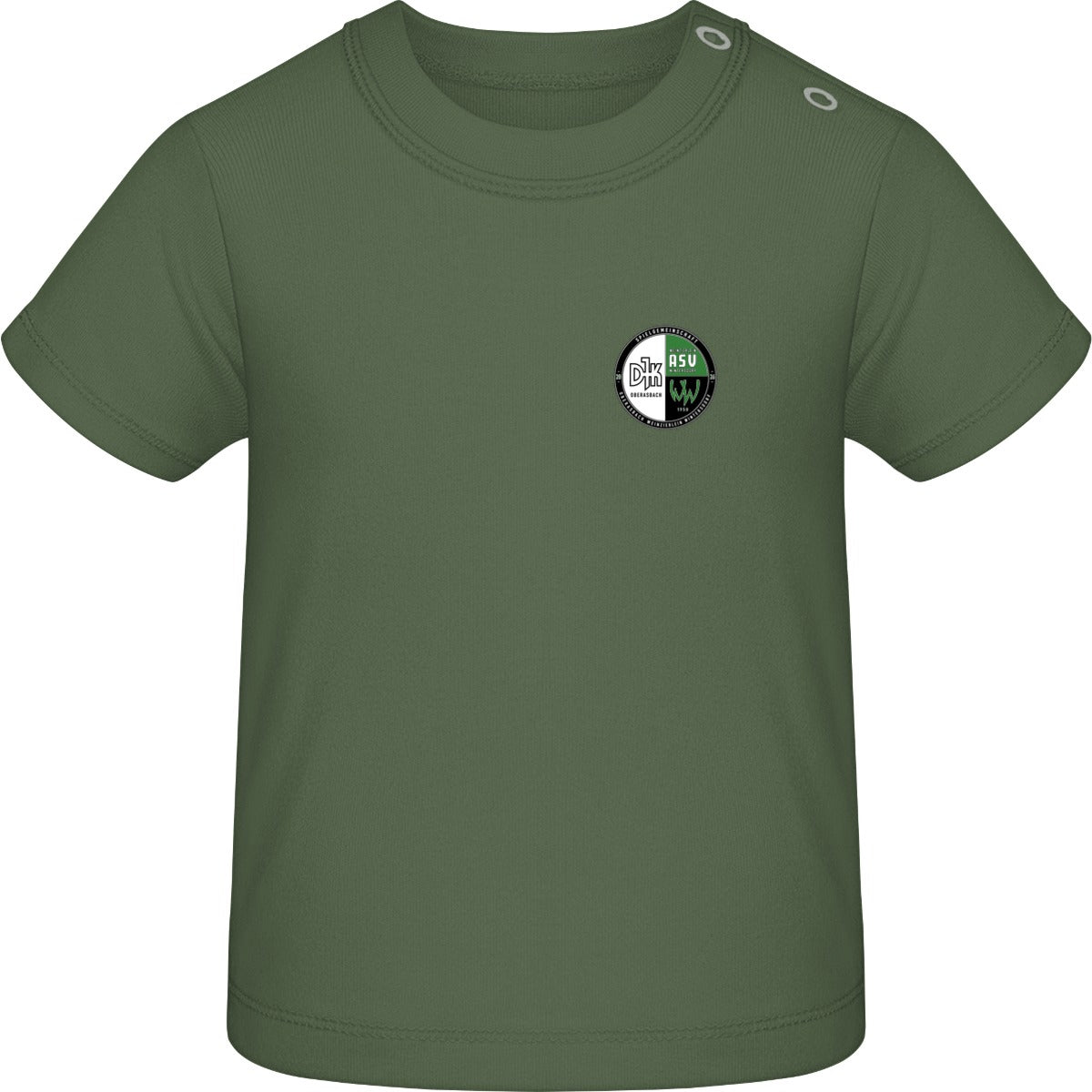 Baby T-Shirt BZ02 – Vereinslogo herzseitig Camouflage Green Vorderseite