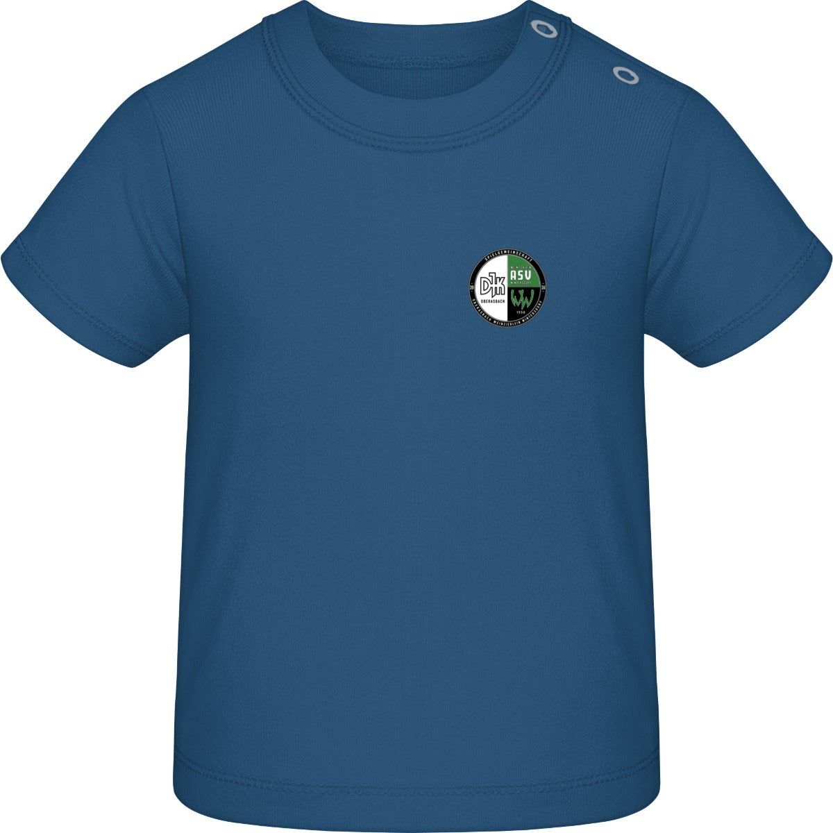 Baby T-Shirt BZ02 – Vereinslogo herzseitig Heather Blue Vorderseite