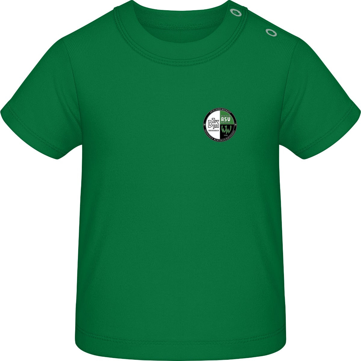 Baby T-Shirt BZ02 – Vereinslogo herzseitig Kelly Green Vorderseite