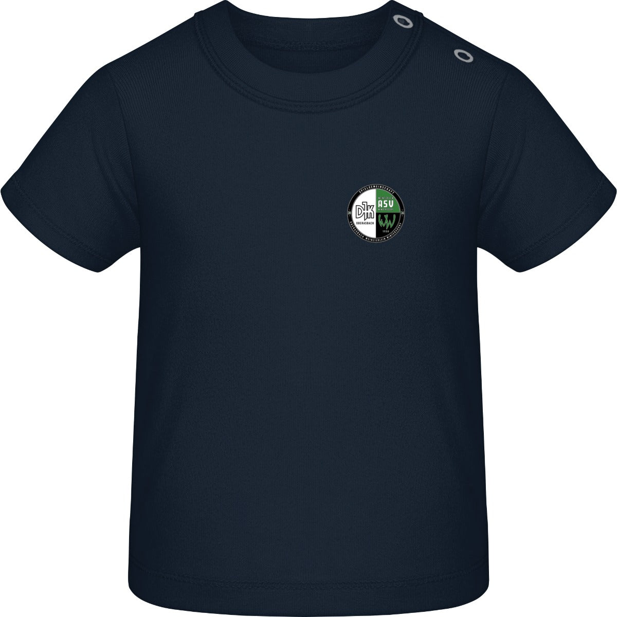 Baby T-Shirt BZ02 – Vereinslogo herzseitig Nautical Navy Vorderseite