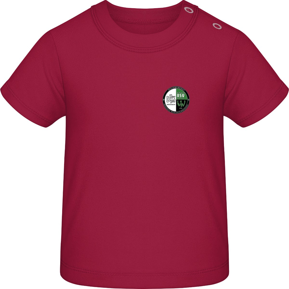 Baby T-Shirt BZ02 – Vereinslogo herzseitig Red Vorderseite