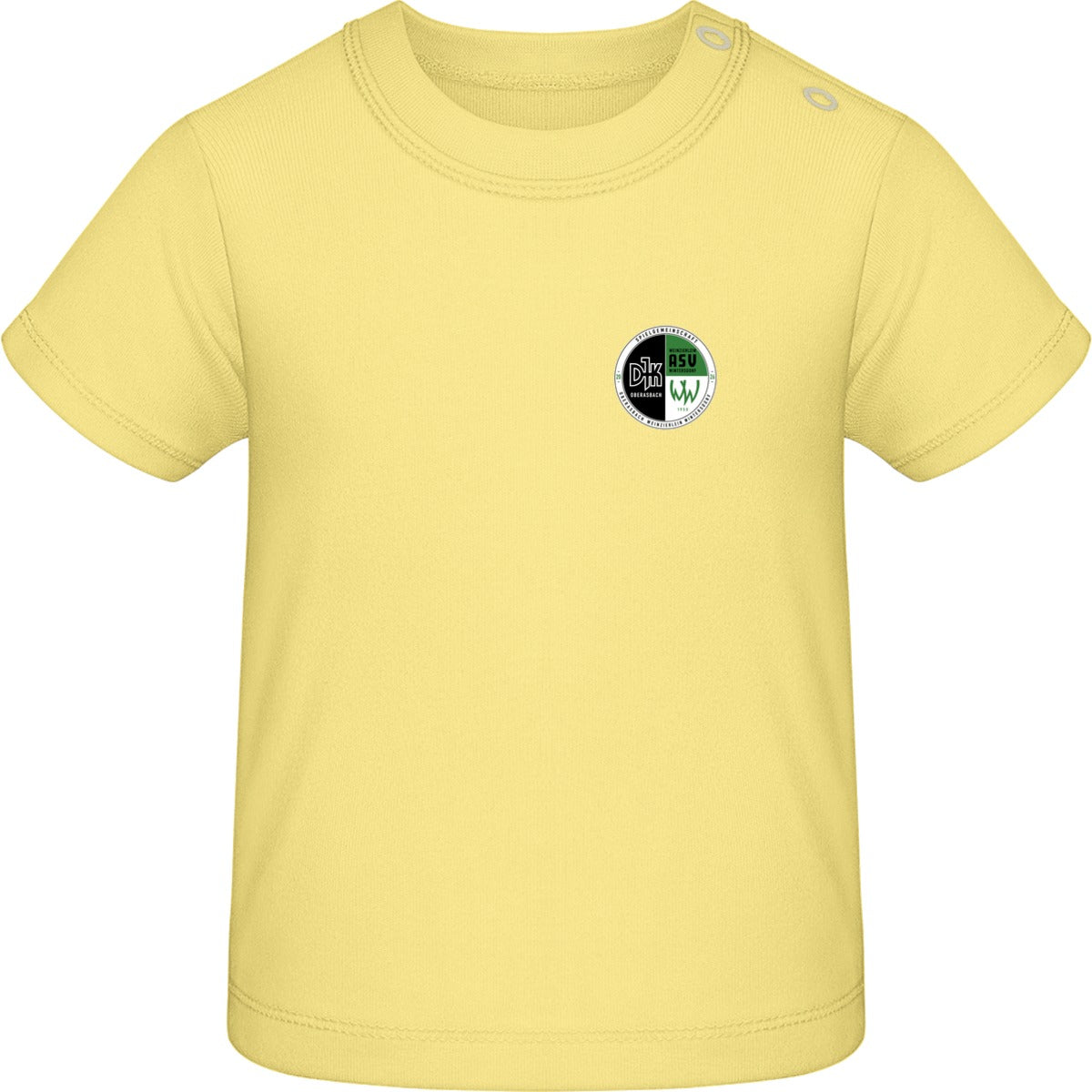 Baby T-Shirt BZ02 – Vereinslogo herzseitig Soft Yellow Vorderseite