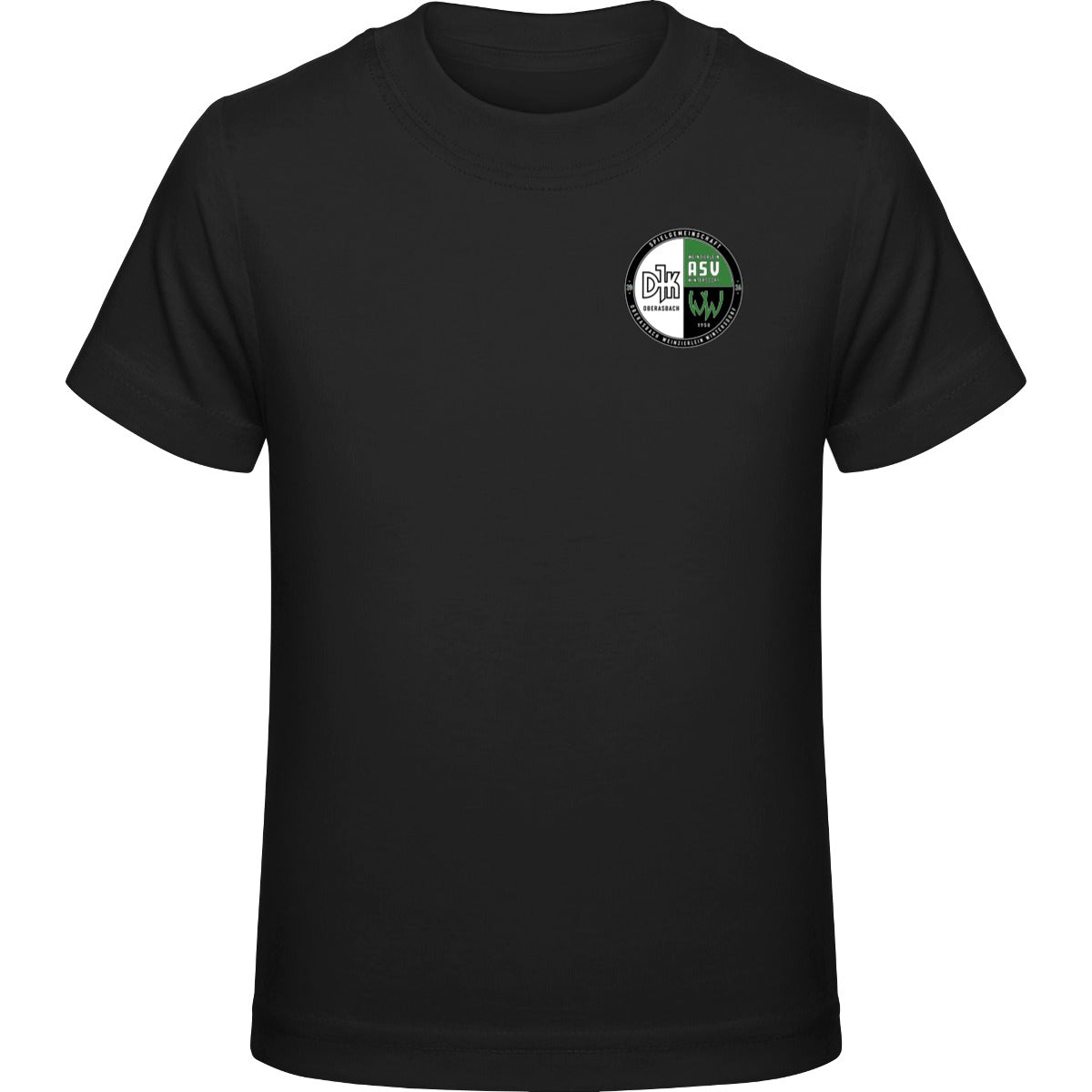 Kids Premium T-Shirt E399 – Vereinslogo herzseitig Black Vorderseite