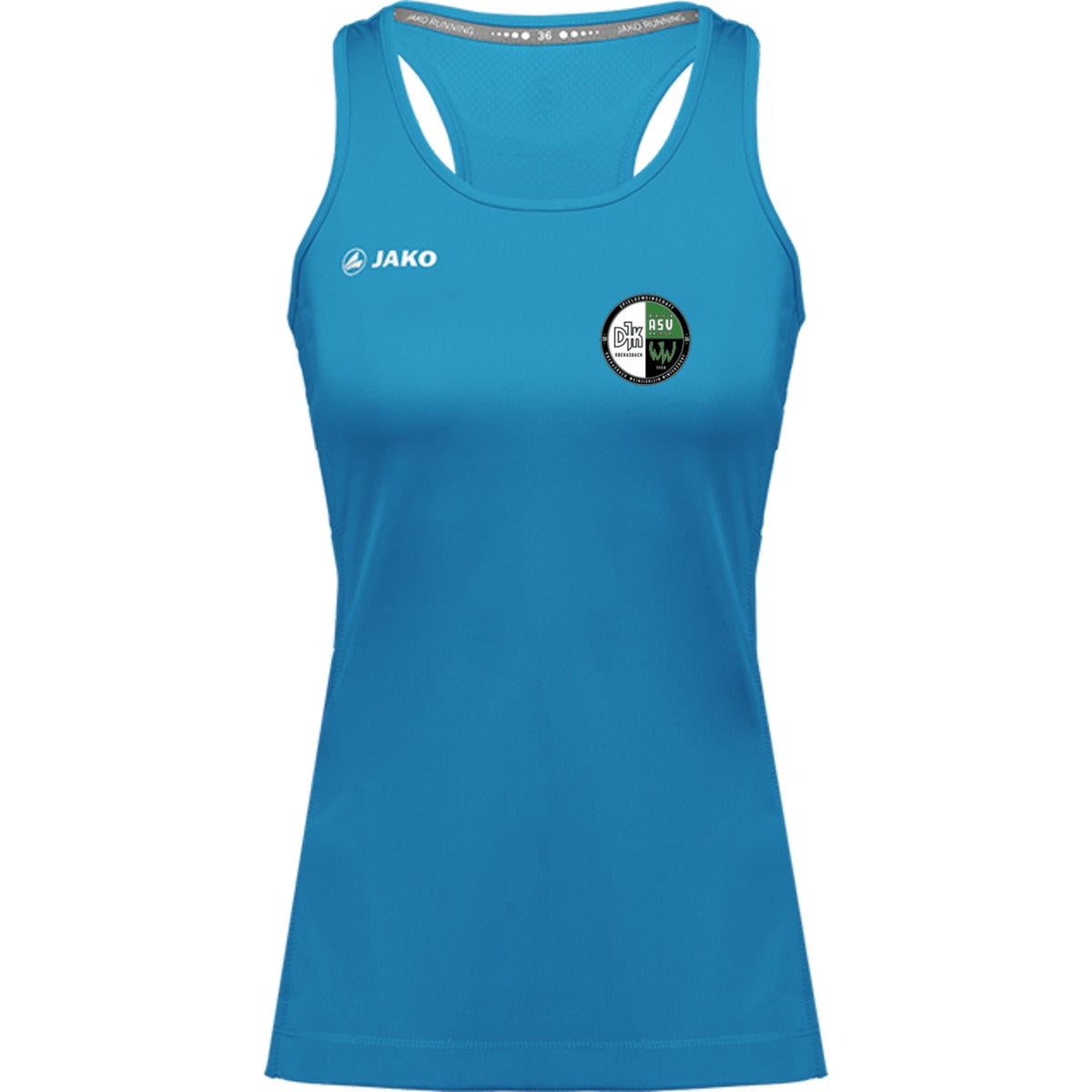 6075W-Womens-Tank – Vereinslogo herzseitig Jako Blau Vorderseite
