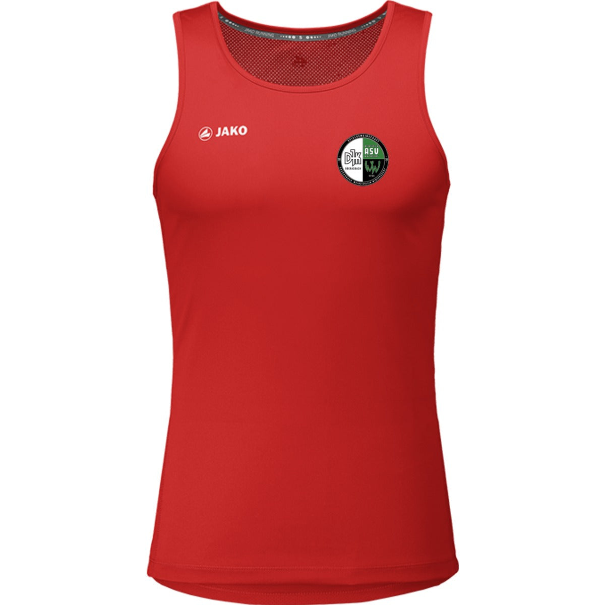 6075-Mens-Tank – Vereinslogo herzseitig Sport Rot Vorderseite