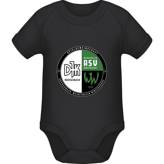 Baby Bugz Bodysuit BZ10 – Vereinslogo mittig groß Black Vorderseite