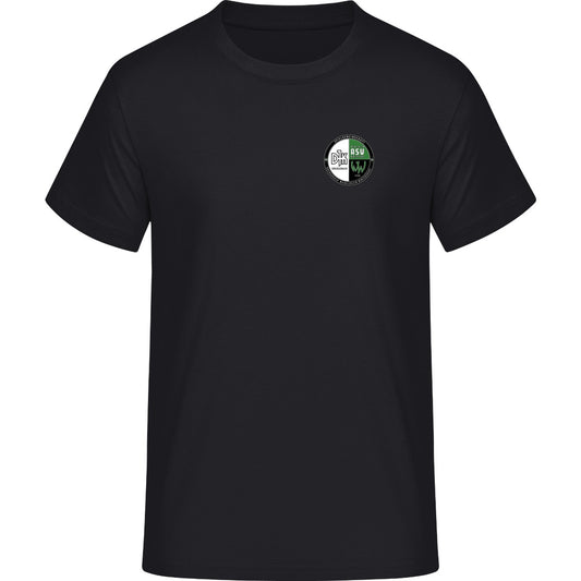 NO. 292 HAKRO T-SHIRT CLASSIC – Vereinslogo herzseitig Schwarz Vorderseite